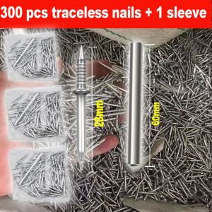 300PCS Traceless Double Headed Sheep Horn Set Sturdy Rustproof for Skirting Line Carbon Steel Nails