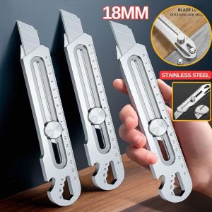 COD Cutter Pisau 18mm Cutter Besi Stainless Besar 20pcs/10pc Pisau Set Cutter Pisau Pemotong Kertas