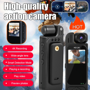 Pocket camera with screen portable recorder back clip camera HD infrared night vision portable pocket HD law enforcement instrument back clip infrared night vision camera