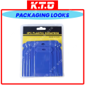 1 Set ( 4 Pcs ) Plastic Square Scraper Set Putty Knife Flexible Dry Wall Plastering Scraper / Pisau Dempul / 补泥刀. 