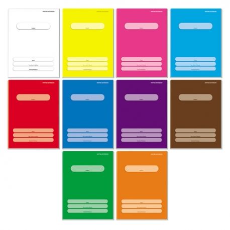 Color Coding Soft Ring Notebook Set of 10 Orions Color Coding Writing Notebook 80 Leaves with plastic ...