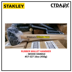 STANLEY RUBBER MALLET #57-527 1LB/16OZ WOOD HANDLES