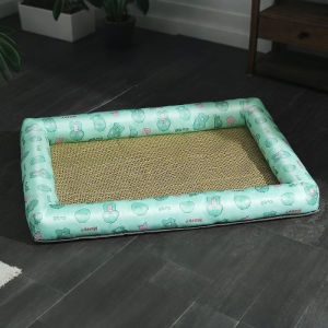 Pet Cooling Mat Rattan Bed Washable Non Slip Summer Sleep Pad Cat Dog Pillow Portable