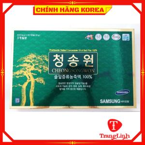 Tinh dầu thông đỏ hàn quốc Cheongsongwon chính hãng hộp xanh 180 viên - tranglinh