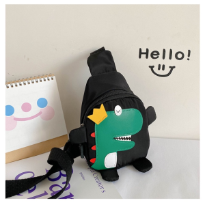Kids Sling Backpack Cartoon Dinosaur Shoulder Bag Waist Pack Preschool Travel Lightweight Adjustable