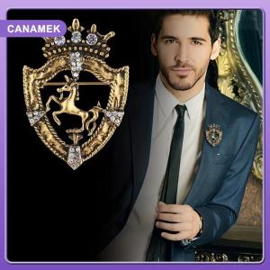 【CANAMEK】 New Cổ Điển Rhinestone Nhỏ Vương Miện Trâm Cho Người Đàn Ông Của Phù Hợp Với Corsage Ngựa Ve Áo Pin Huy Hiệu Quần Áo Trang Trí Nội Thất