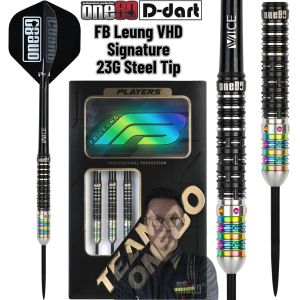ONE80 STEEL TIP DART - 23G FB LEUNG SIGNATURE VHD 90% TUNGSTEN STEEL TIP DARTS (ARROW DART KELULI)