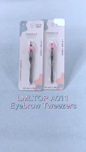 LMLTOP Penyepit Kening Stainless Steel Tweezers Slant Flat Tip Eyebrow Tweezers Grooming Tool