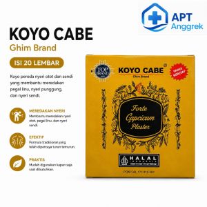 Koyo Cabe Plester Meredakan Encok Pegal Lengan Capsicum Oleoresin(Harga Untuk 1box isi 10-20sachet).