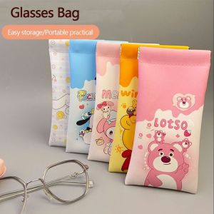 78YUANFF คุโรมิ กระเป๋าใส่แว่นตา ซันริโอ Cinnamoroll ถุงเก็บสัมภาระ สร้างสรรค์และสร้างสรรค์ การปิดอัตโนมัติ ฝาครอบป้องกันแว่นตา สำหรับผู้หญิง