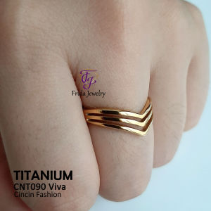 Cincin Ori Titanium Viva Elegan Awet Anti Luntur Perhiasan Fashion IMport Premium bisa dipakai sehari-hari cnt090
