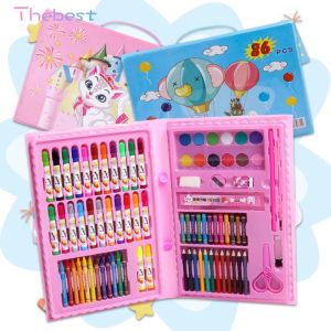 86pcs Kids Coloring Painting Brush Set Painting Water Color Crayon Drawing Art Children Drawing Set