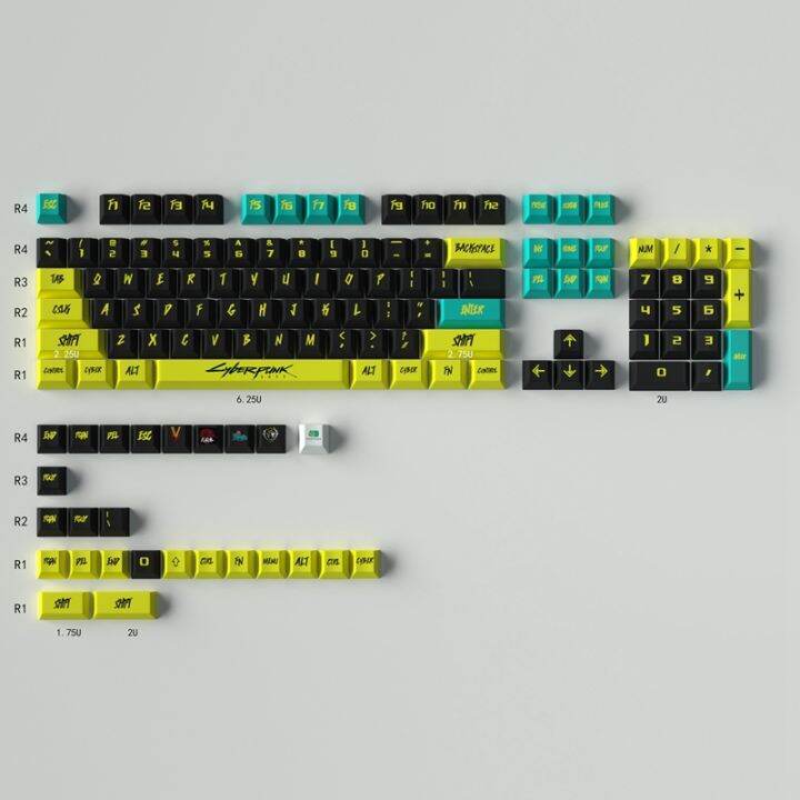 【keycap Only】gmk Cyberpunk Keycap 130 Phím Anh đào Hồ Sơ Pbt Năm Mặt