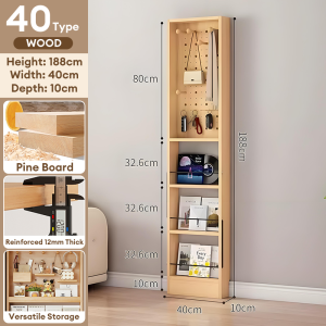 𝐓𝐀𝐁𝐋𝐄𝐓𝐑𝐎𝐕𝐄 Wooden Book Shelf Rak Buku Bookcase Against Wall Book Rack Bookshelf Almari Book Storage