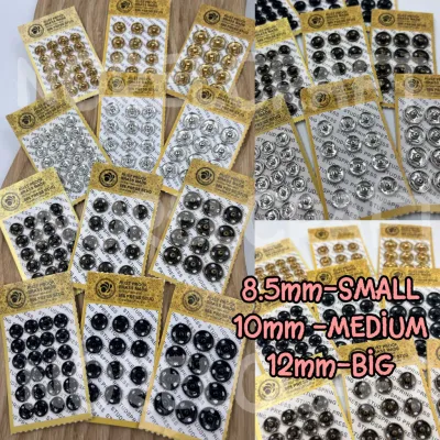 [888-4COLOR]SNAP BUTTON/BUTANG KETIP/BUTANG KATUP/GOLD SILVER SNAP BUTTON/CHROME SNAP BUTTON/BLACK SNAP BUTTON