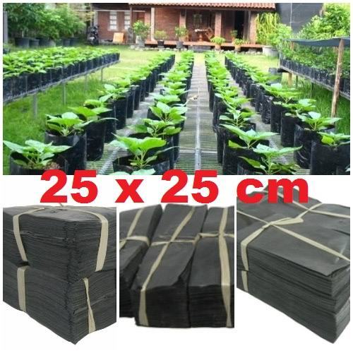 Polybag bibit tanaman ukuran 25x25cm isi 50 pcs / Plastik Polybag Murah/ Koker Tanaman