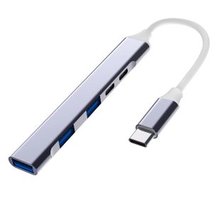 USB C Hub 5 in 1 Ultra Slim Type C USB Hub 100W PD Docking Station USB 2.0 3.0 Splitter for Pro MacMac Phone