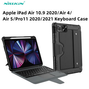 Nillkin iPad Keyboard for iPad Air 13 5th 4th Gen iPad Pro 11 12.9 2022 2021 Case with Pencil Holder Bumper Combo Keyboard for iPad A16 10th 9th 8th 7th Generation