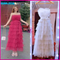 Mesh Floor Luxury 2-Line Dress - Maxi Lightweight Suitable for Beach Travel Du Thien Shop. 