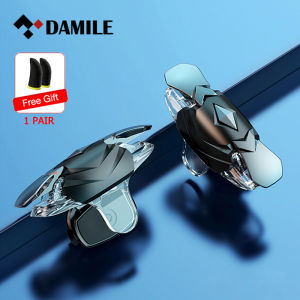 [Hợp Kim] DAMILE Bộ Điều Khiển Chơi Game Di Động PUBG Bộ Điều Khiển Tay Cầm Chơi Game Kích Hoạt L1R1 Nút Bấm Chơi Game Điện Thoại PUBG Ngoài Thông Dụng Nhạy Cảm JS332