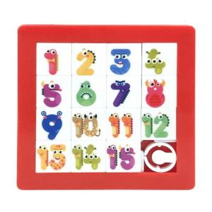 3D Slide Puzzle Jigsaw Learning Color Shapes Plastic Puzzle Brain Training Set 3D Board Portable DIY Developing Kit