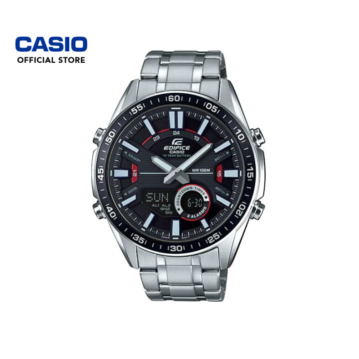 Casio Edifice EFV-C100D-1AV Silver Stainless Steel Band Men Watch