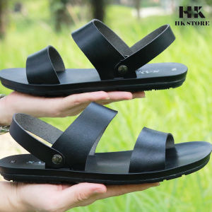 Dép sandal nam 2 quai HK STORE hàng chính hãng da bò nguyên miếng cực đẹp phù hợp mọi lứa tuổi - có bảo hành đầy đủ