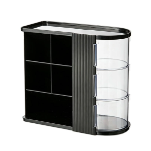 3-Layer Dustproof Desktop Storage Box Multi-Compartment Cosmetic Organizer Household Storage Rack