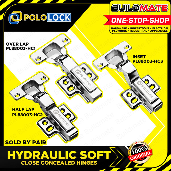 PLL Hydraulic Soft Close Concealed Hinges Over Lap Half Lap Inset