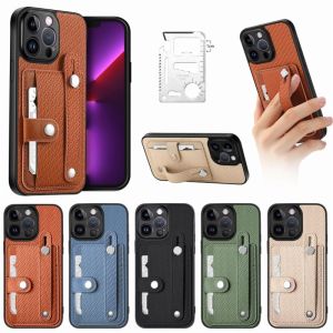 Wrist Band Case for Huawei Honor 200 100 90 80 70 60 50 SE Lite 5G Carbon Fibre Bracket Wallet Stand Phone Cover with Card Knife