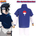 Anime Naruto Uchiha Sasuke Cosplay Costume For Adults Man Sasuke Uniform Blue Top Shorts Cuff Sleeve Outfits. 