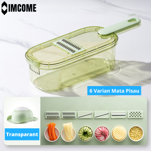 IMCOME Parutan Serbaguna Peralatan Masak Pengiris Kentang Singkong Wortel Bawang Dan Sayur Multifungsi 6 IN 1