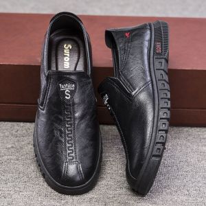 [Free Shipping] In-Stock MenS Shoes New Summer Styles MenS Leather Shoes Business Shoes Casual MenS Leather Shoes With Soft Soles Mid-To-Low-Top Soft Leather Casual Shoes