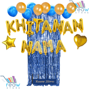 Paket Dekorasi Balon Backdrop Acara Tasyukuran Sunatan Khitanan Anak