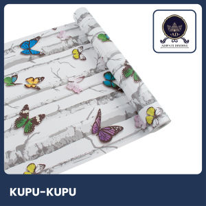 Adipatidinding - Wallpaper Dinding Motif Kupu Kupu Ukuran 45 Cm x 10 Meter Wallpaper Stiker Dinding Motif Kupu Kupu Wallstiker Motif Karakter Dekorasi Dinding Dekorasi Rumah Dekorasi Ruang Tamu Dekorasi Kamar Tidur