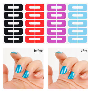 10Pcs/Sheet Peel Off Tape for Nail Art Paint Sticker To Protect U Shape Anti-overflow Nail Protector Random Color