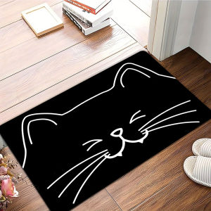 1pc cartoon cat Bathroom Mat Diatomite Mat Kitchen Rug Non Slip Bath Mat Quick Drying Absorbent Mat