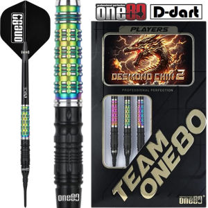 ONE80 SOFT TIP DART - 18.5G/20G DESMOND 2 90% Tungsten Signature Dart Set Original Electronic Darts
