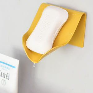 Khay đựng xà phòng lượn sóng treo tường có móc máng đồ - Khay đựng xà bông dán tường siêu dính - Khay nhựa thoát nước - Không cần khoan tường - Kệ nhà tắm - Kệ để xà bông nhà vệ sinh - Kệ bàn chải