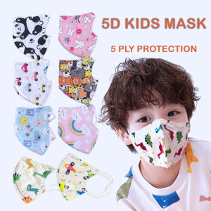BT 50PCS KN95 Face Mask for Kids Cartoons 5ply 5D Child Butterfly Protective Reusable Unobstructed Breathing 5 Layers KF94 Mask Duckbill Earloop Washable Child KF95 3D Little Child 儿童口罩 Not Single Use Beauty Facial