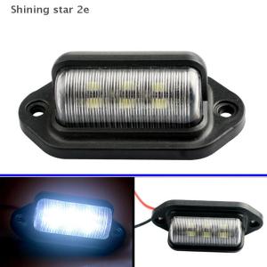 Shining star 2e 1 cái không thấm nước 6 LED 12V giấy phép tấm ánh sáng Xe thuyền xe tải Trailer bước đèn