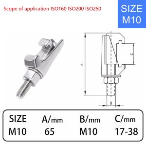 EMPIRICAL 1Pcs 304 Stainless Steel ISO Double Claw Clamp ISO-K Flanges M8 M10 M12 Vacuum Flange Clamp Vibration Polished Hook Type Bolt Clamp for Vacuum Pipeline Equipment