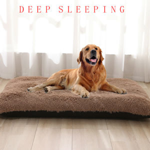 Removable Dog Bed Sofa Soft Winter Warm Sleeping Mat Mash Washable Cushion Hondenmand Blanket for small medium large size dogs Pad Long Plush kennel puppy pet supplies