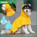 HATELI Dog Raincoat Waterproof Soft PU Breathable Dog Rain Jacket for Small Medium Large Dogs Hooded Cat Rain Coat with Transparent Cap Protect Belly Corgi Teddy Golden Retriever Shih Tzu Rain Poncho. 