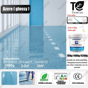 TicioCizz 5 in 1 epoxy flake coating epoxy floor coating epoxy floor paint tile coating Wear Resistant Anti Slip For WarehouseGarageFactory78