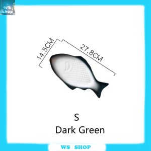 Hand Ceramic Seasoning Plate Fish Shaped Creative Snack Dish Japanese Style Soy Sauce Saucer Sushi Plate Dessert Tray