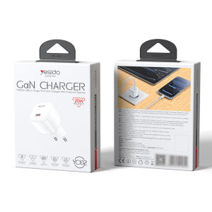 yesido Single-port travel charger PD35w Fast charging compatible with devices 17 Mobile Phone Charger Delivery