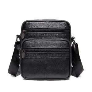 Royal Bagger Genuine Cow Leather For Men Sling Shoulder Bag Multifunction Business Casual Man Crossbody