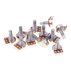 baoda Christmas Gift A500K B500K A250K B250K A50K B50K A25K B25K Potentiometer Splined Small Pot Electric Guitar Bass Effect Amp Tone Volume18mm Shaft Parts