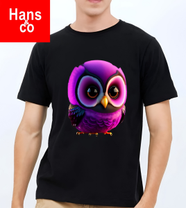 Kaos Pria Premium 3 Dimensi Tshirt 0blong Animasi Owl Katun 24s 100% H091 By Hans & co